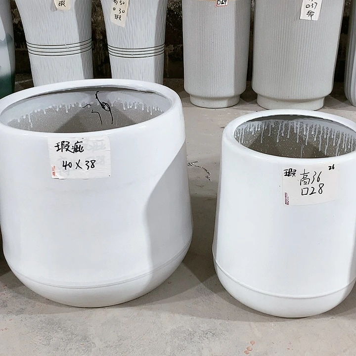 【闪购商品】高温陶瓷花盆默认瑕疵