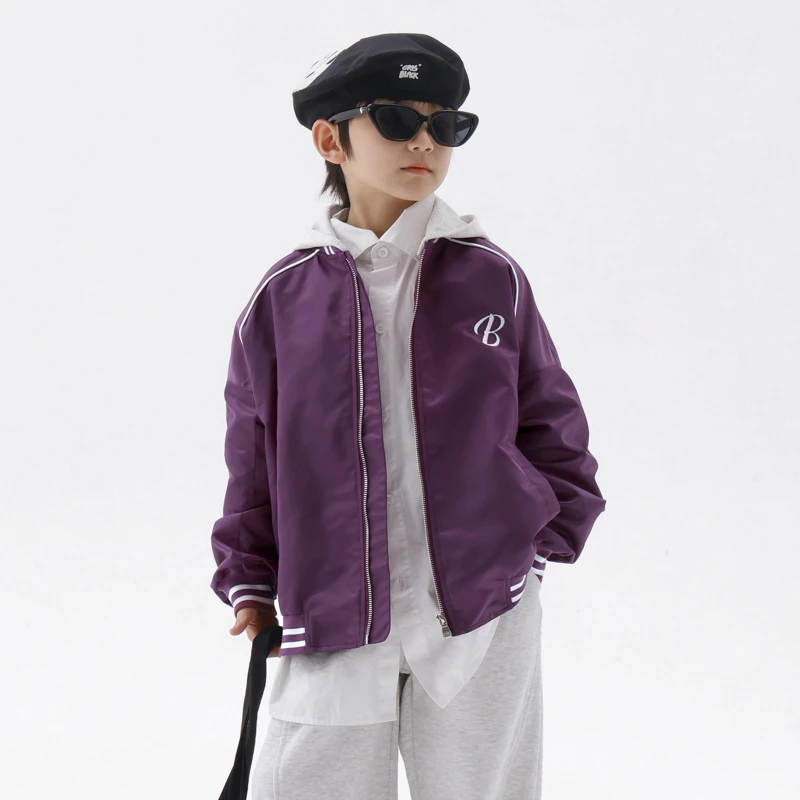 儿童2025新款韩版潮流酷帅春秋棒球服外套宽松夹克