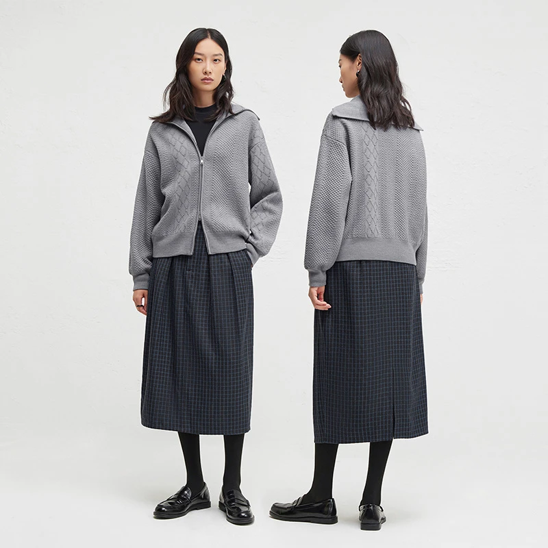 broadcast/播时尚休闲海军领毛针织衫DDR4UD5063