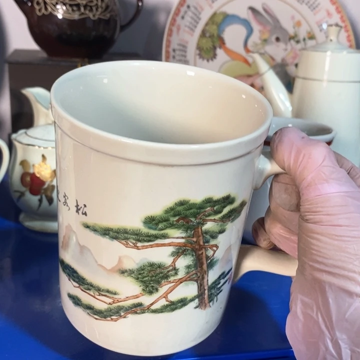 瓷片炻器瓷大茶杯微瑕疵约500ml