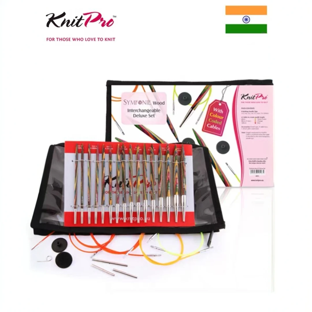 Knitpro Symfonie  进口桦木可拆环针手工套装循环针套装