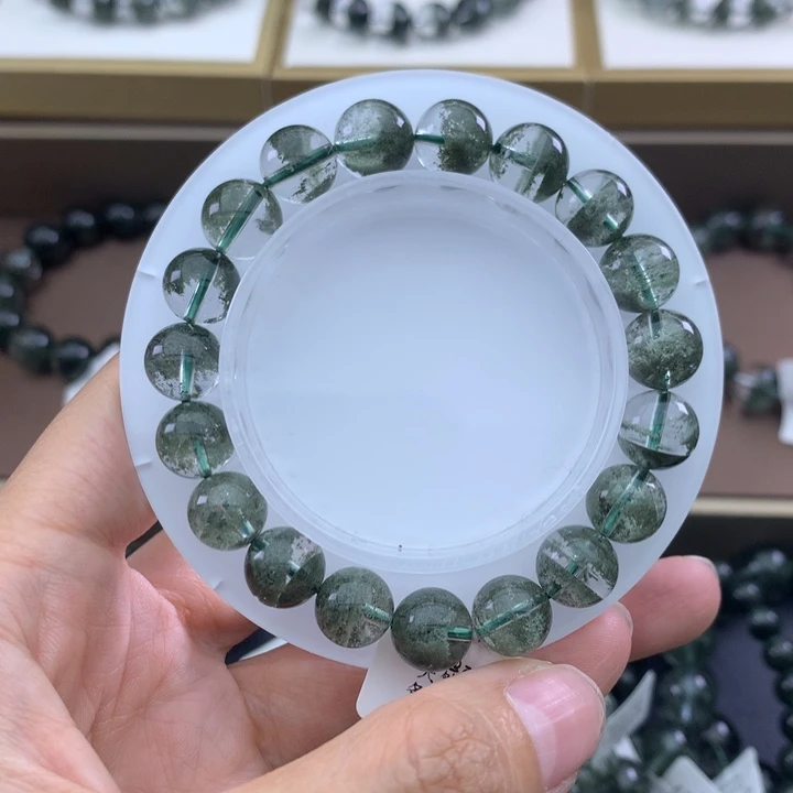 未镶嵌手链水晶绿幽灵