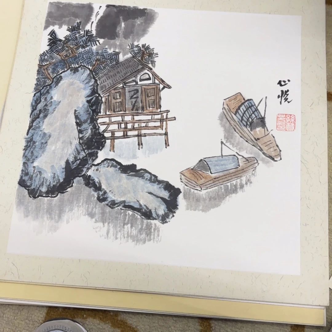 国画38-38卡纸作品艺