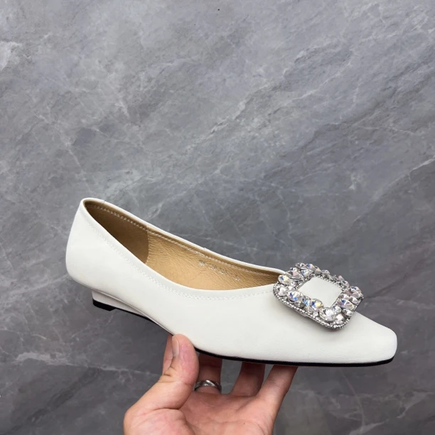 339广版新款轻奢头层牛皮➕内里头层猪皮脚垫头层羊皮单鞋