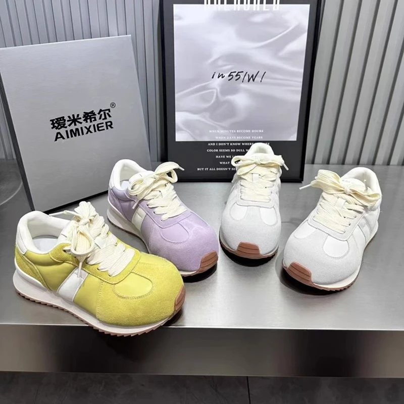 爆款复古德训鞋女士2025早春新款百搭学生厚底休闲运动跑步鞋单鞋