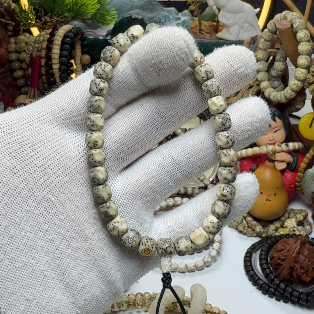 星月菩提手串9号车尺寸8.7石玉双标无相手持