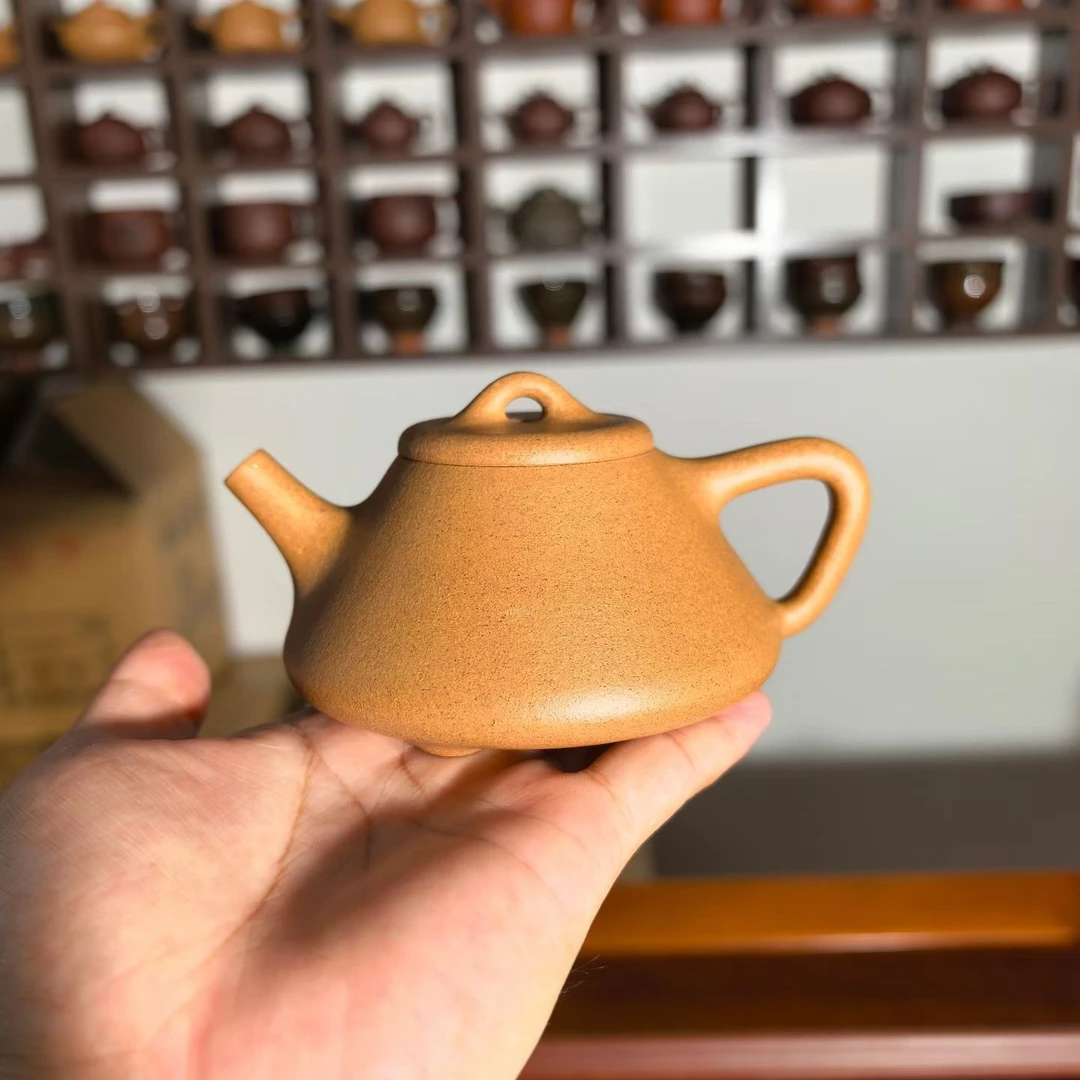 黄金段泥子冶石瓢壶 全手工180cc 颗粒色彩丰富