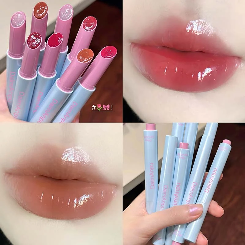固体镜面口红唇蜜唇釉伪素颜不掉色不沾杯显白滋润学生低饱和口红