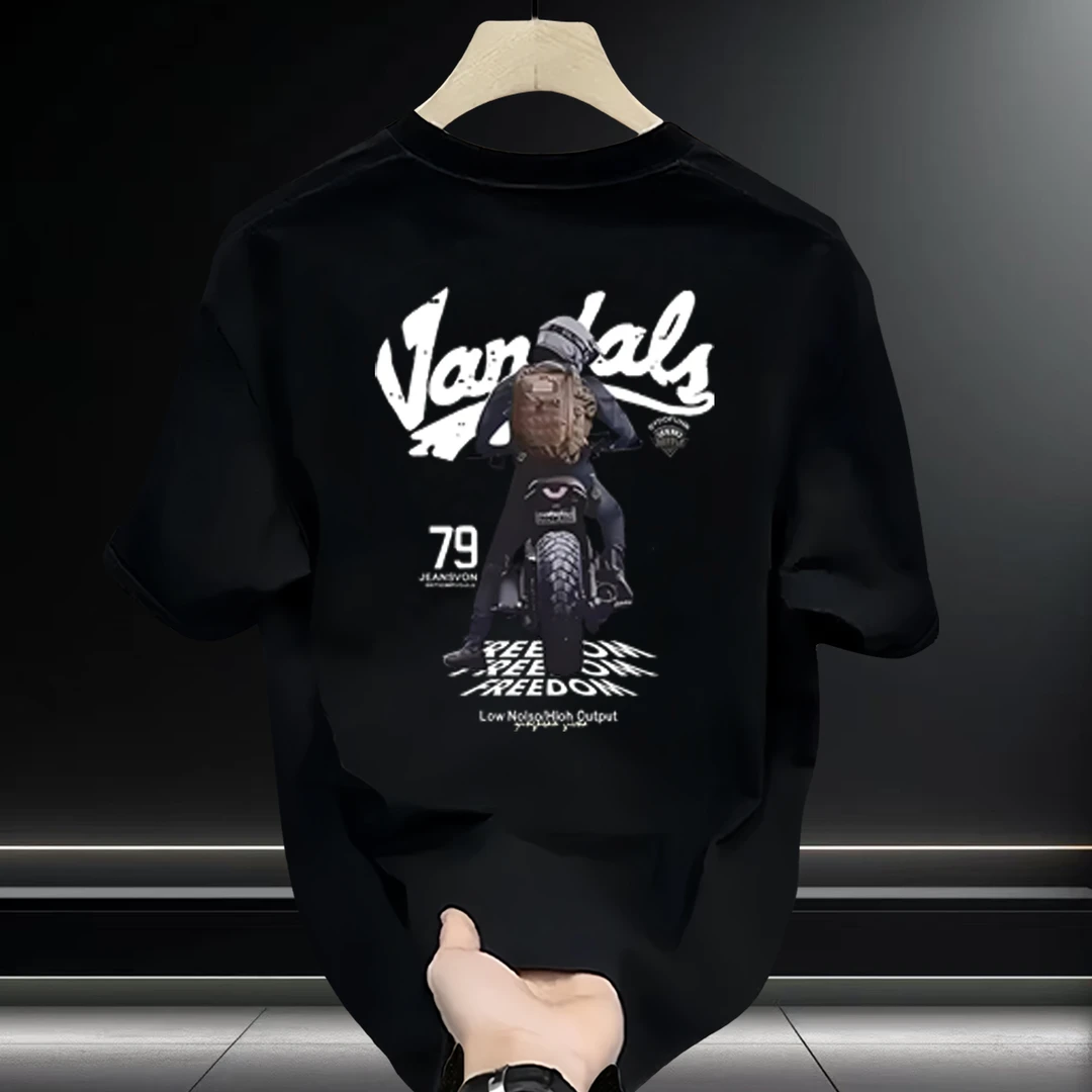 潮牌高级感轻奢男士ins短袖t恤大码夏季2025新款百搭半袖时尚上衣