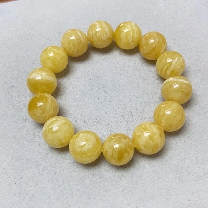 蜜蜡未镶嵌裸石手串