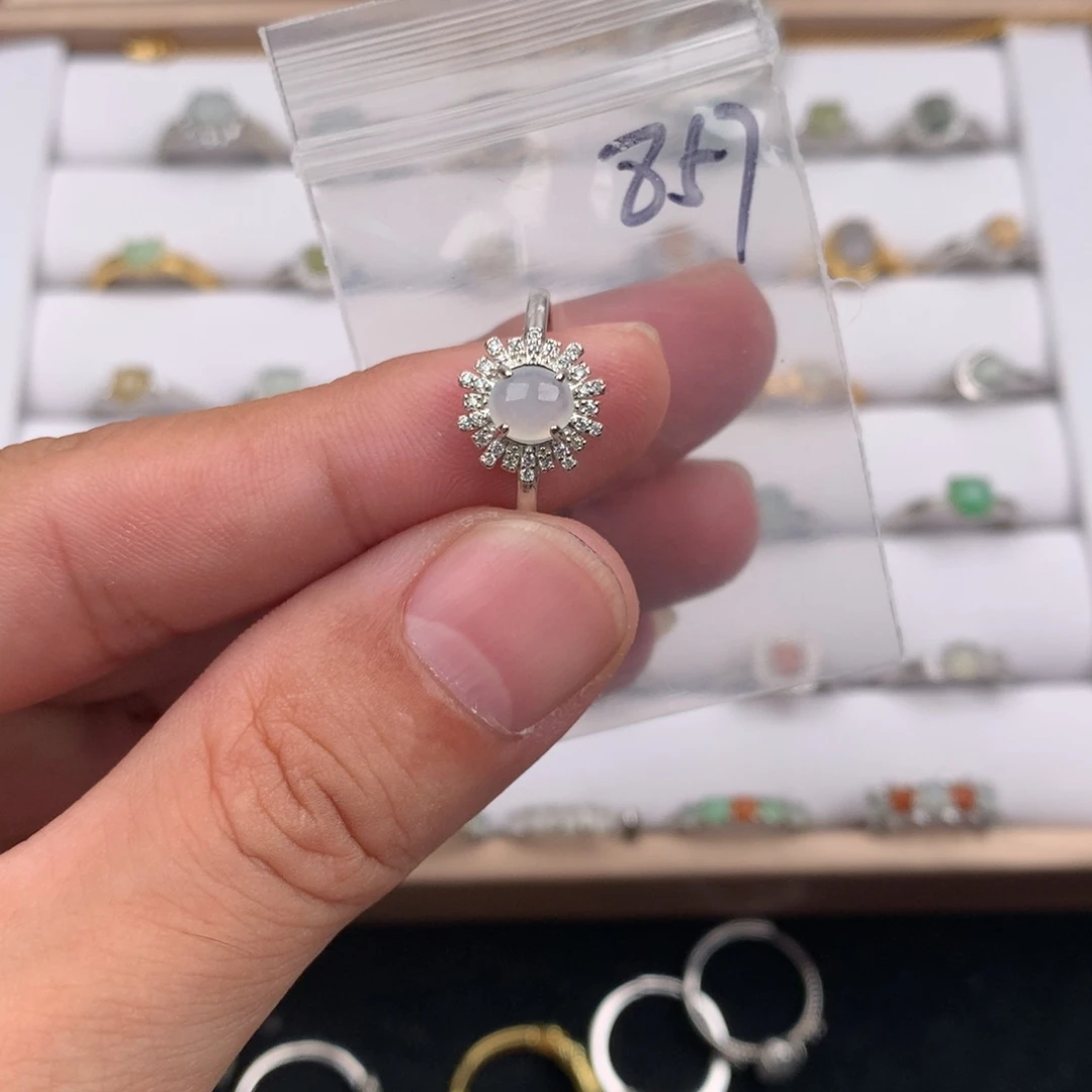 翡翠未镶嵌戒指857