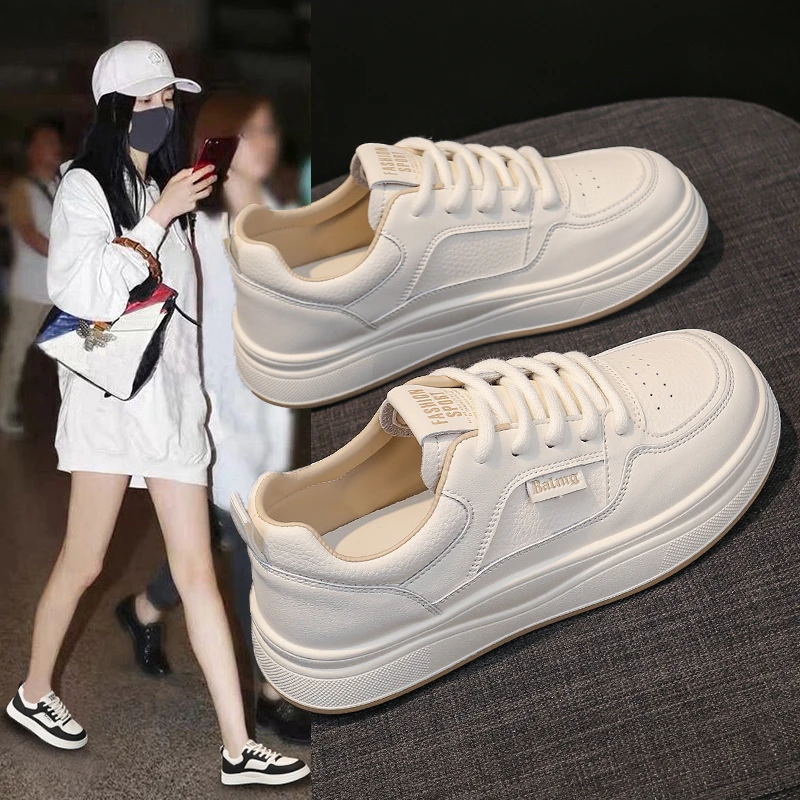 小白鞋女2025秋季新款百搭鞋子软底不累脚休闲板鞋网面运动鞋