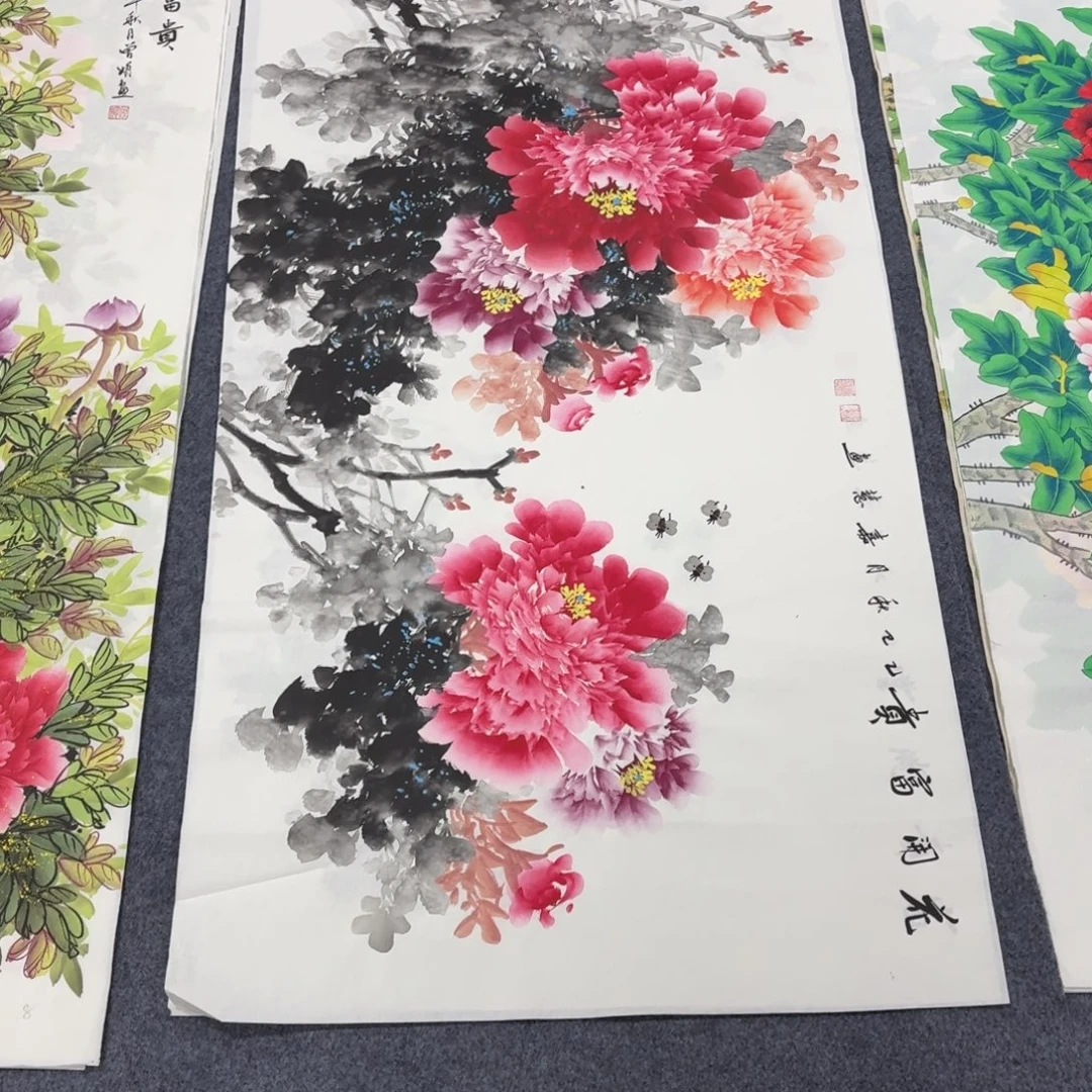 国画140×70手绘画画画