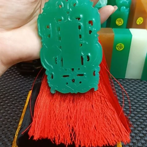 寿山石印石手把件