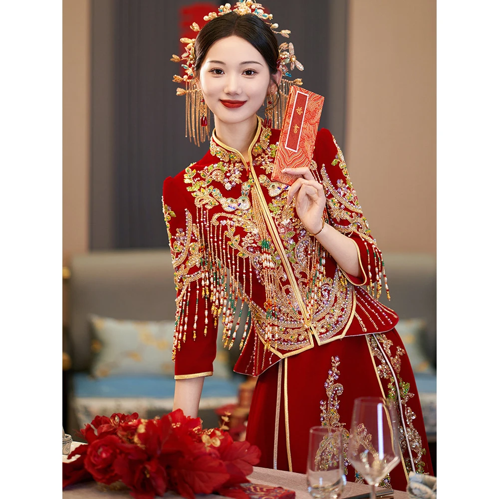 高端奢华版秀禾服2025新款出阁服高级感中式婚服显瘦敬酒服重工