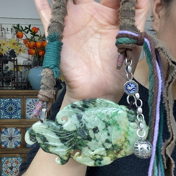 翡翠未镶嵌项链项链