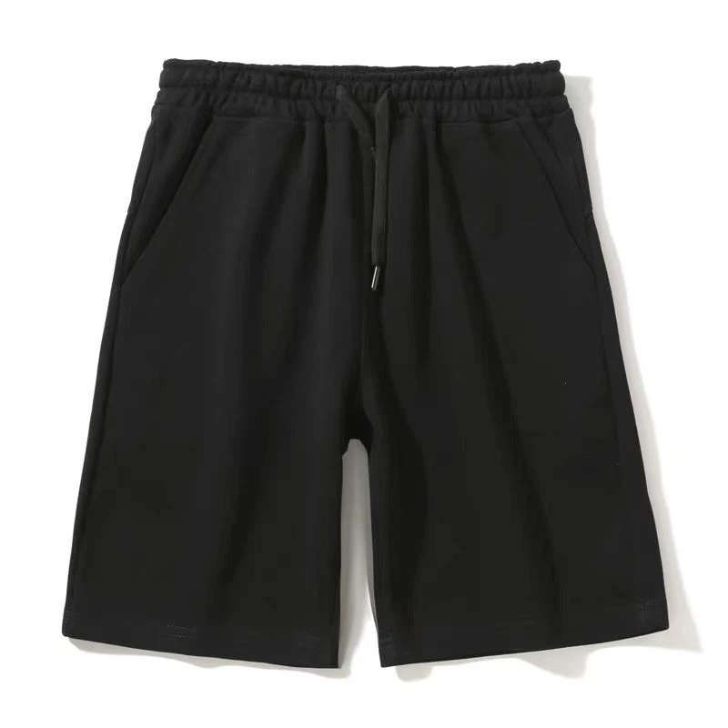 简约时尚宽松透气休闲百搭黑色夏季短裤子五分老钱风穿搭五分裤