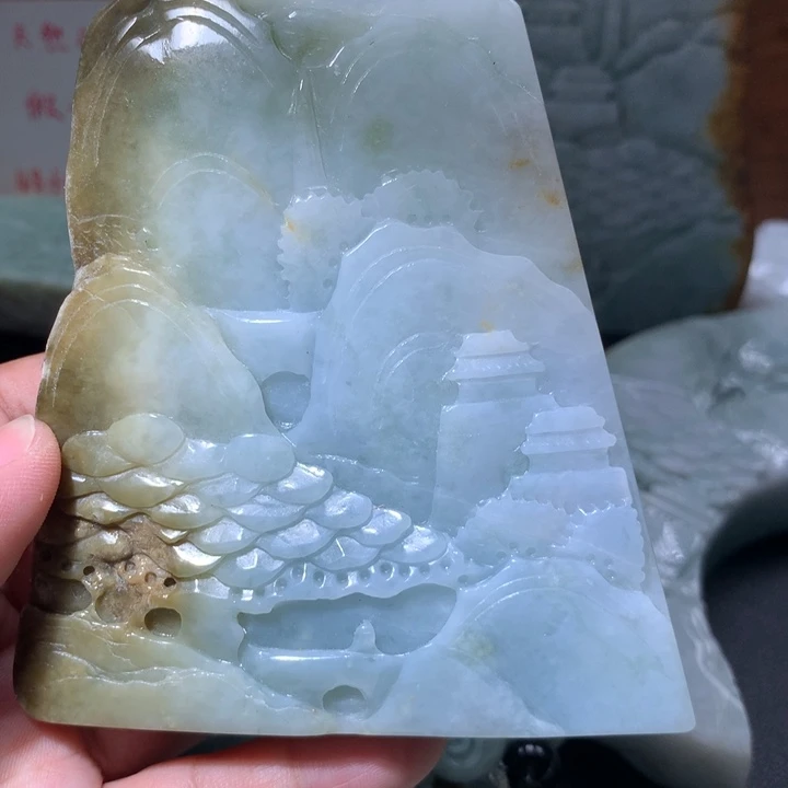 翡翠未镶嵌颈饰保真天然A货翡翠