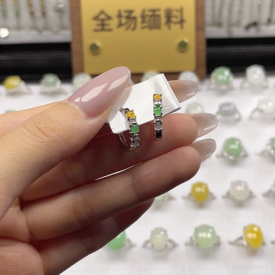 翡翠银S925镶嵌手链