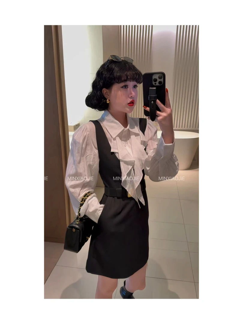 2262#法式复古不规则衬衣