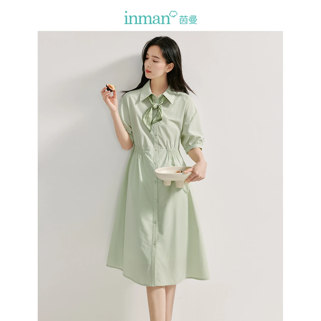 茵曼春秋女连衣裙爆款百搭时尚舒适休闲简约实用