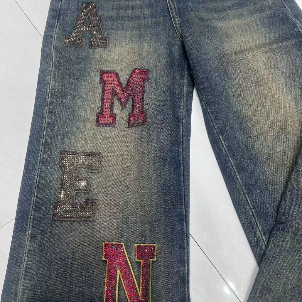 6850重工艺窄版直筒裤