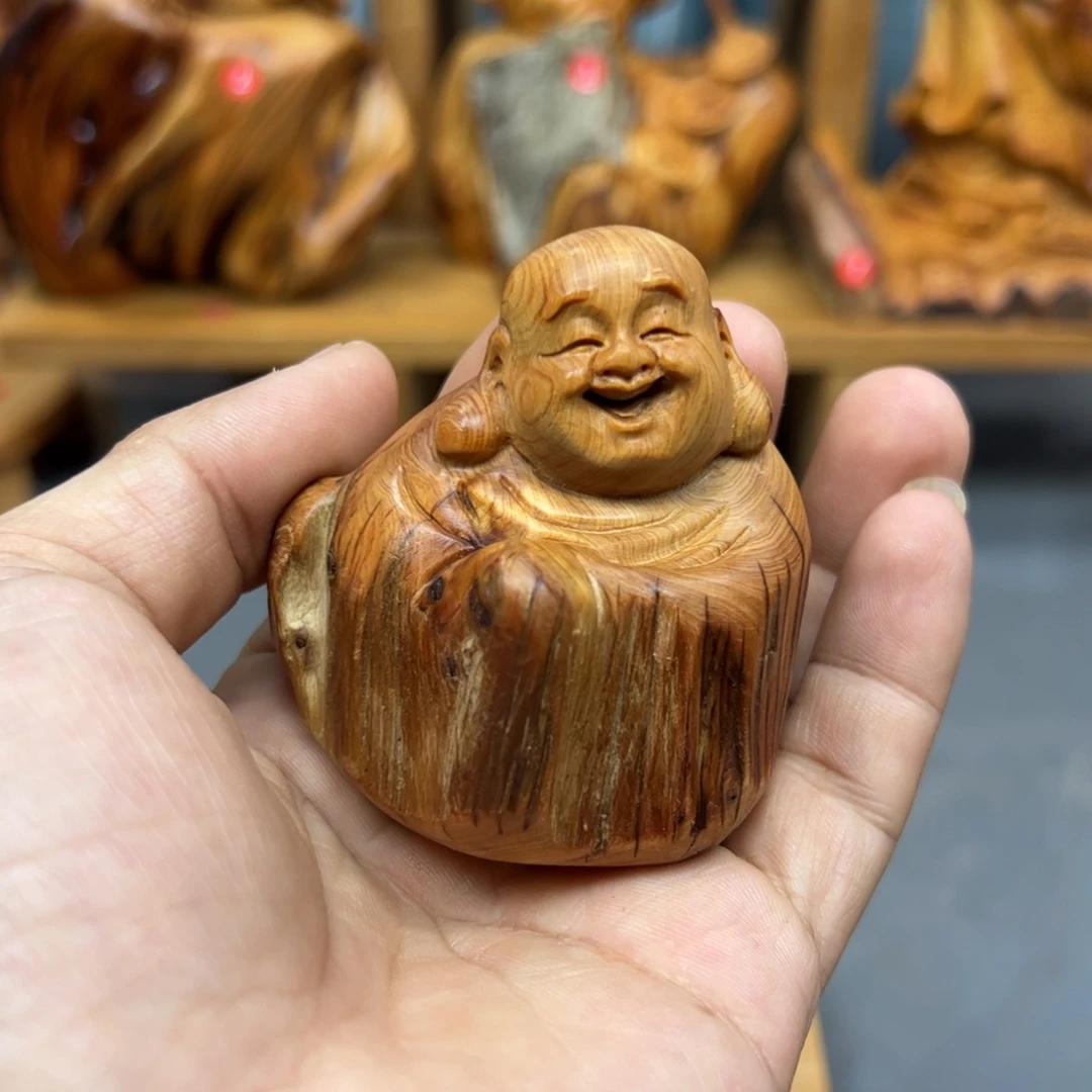 睡***着木崖柏木摆件手把件