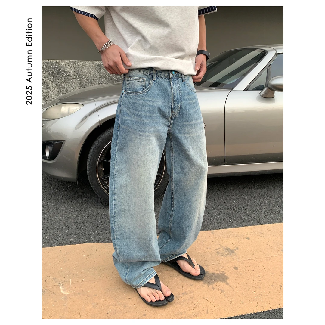 阿d服饰 25ss 四季款 常规厚度 浅色系蓝牛 男士简约百搭牛仔裤