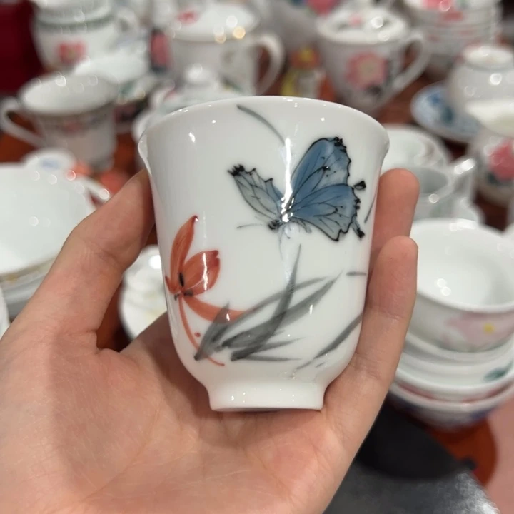 醴陵高温瓷釉下手绘80毫升