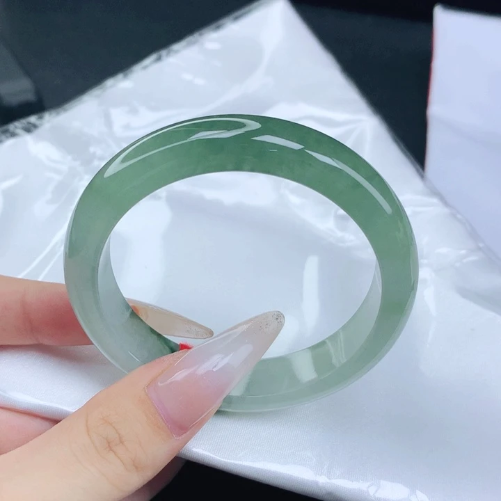 翡翠未镶嵌手镯54-55圈口