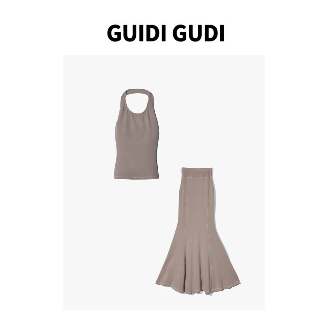 GUIDI GUDI【梦中降落】两件套背心+半裙套装