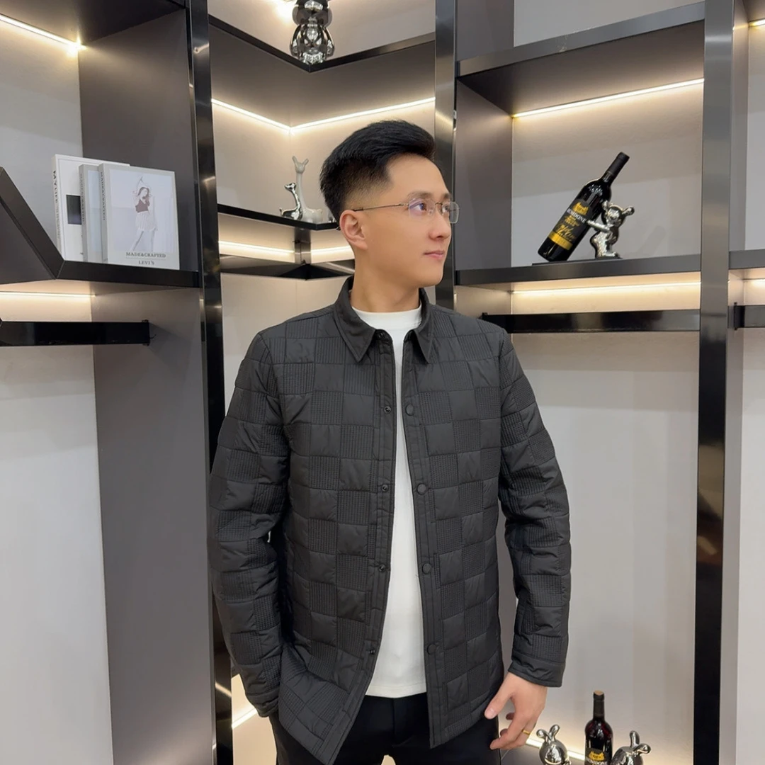 秋冬新款二棉棉服男士高品质修身商务休闲保暖百搭时尚翻领23147