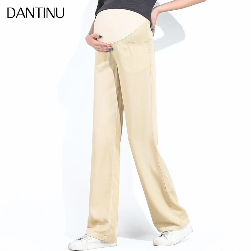 孕妇裤垂感外穿薄款阔腿拖地裤大码休闲显瘦宽松直筒长裤垂感