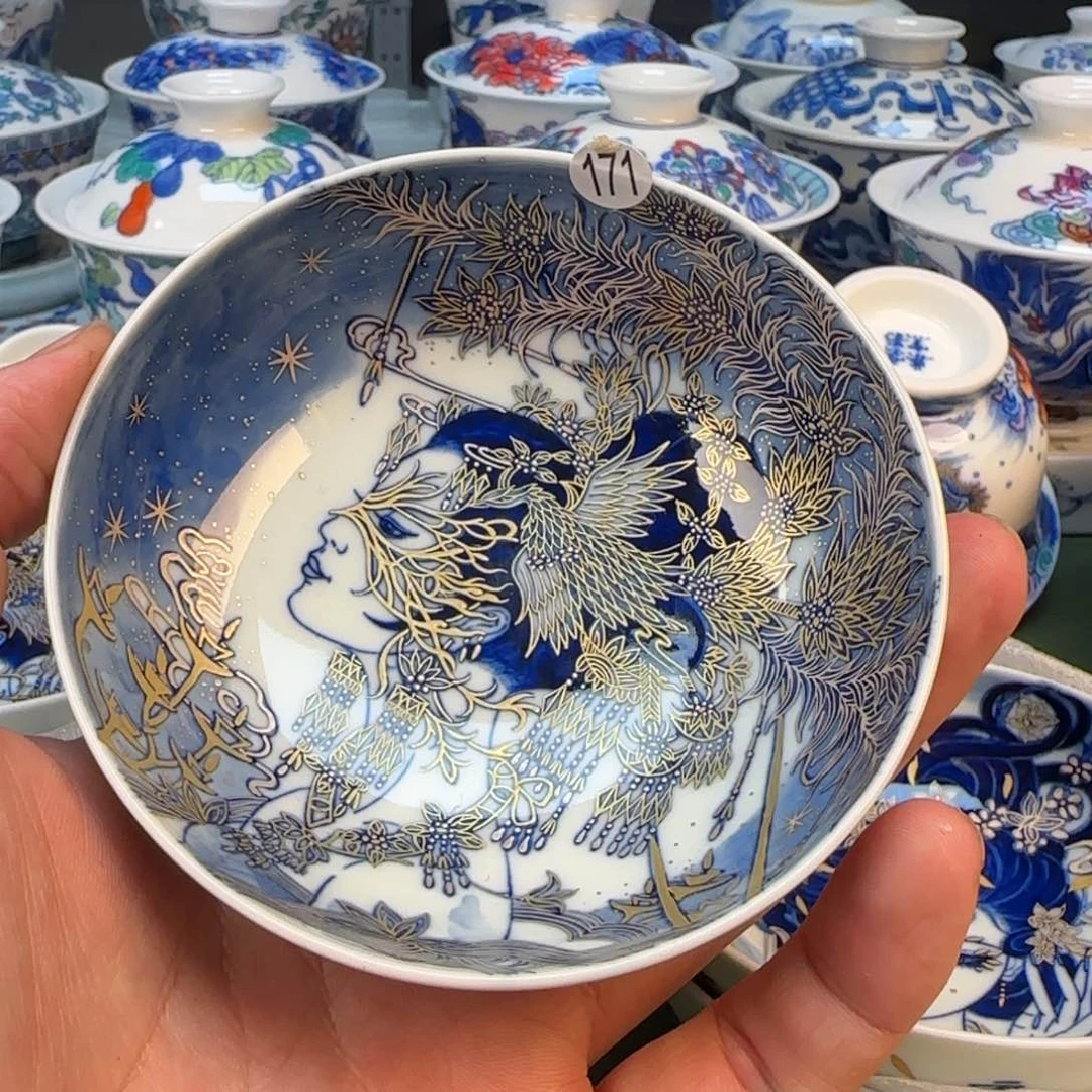 彦祖纯手工手绘茶具171