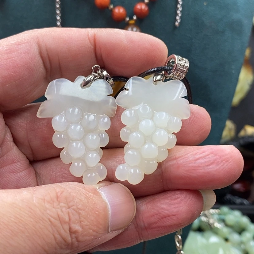 【闪购商品】蛇纹石玉耳坠未镶嵌韩***歌