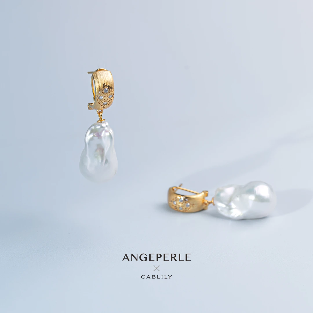 珈白丽【七月专属】淡水珍珠巴洛克S925银耳饰12-15mm多样性发货1件