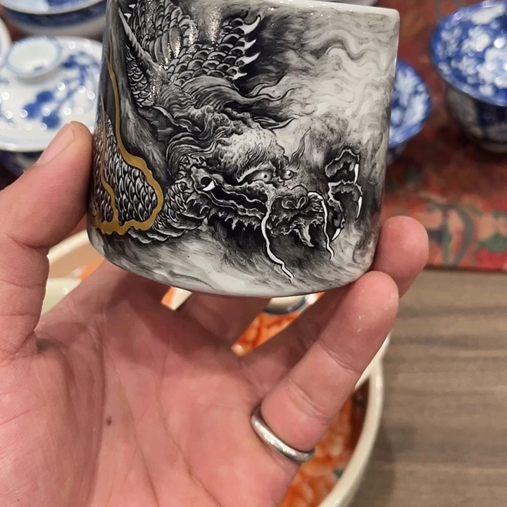 李***伟摆件瓷景德镇陶瓷老陶