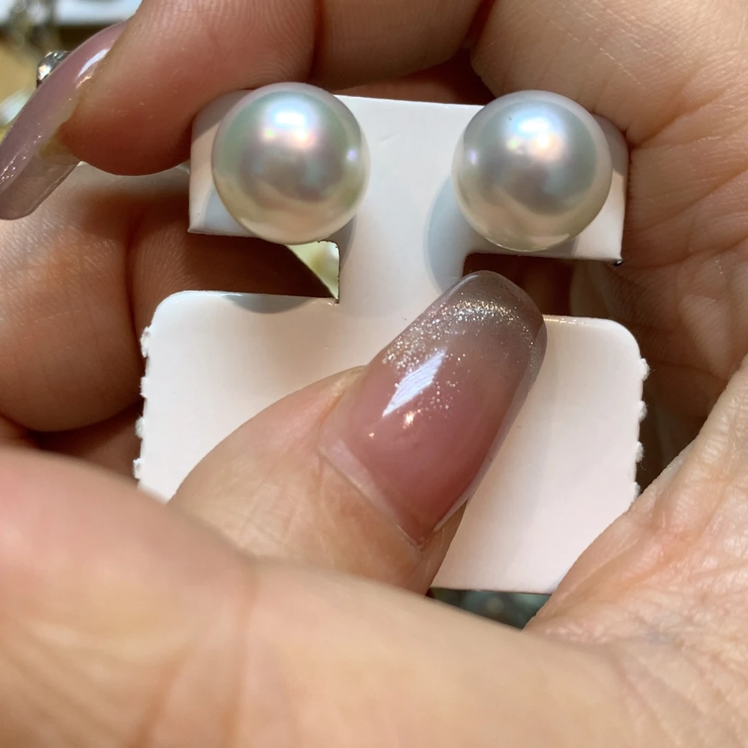 海水珍珠耳饰18K金镶嵌