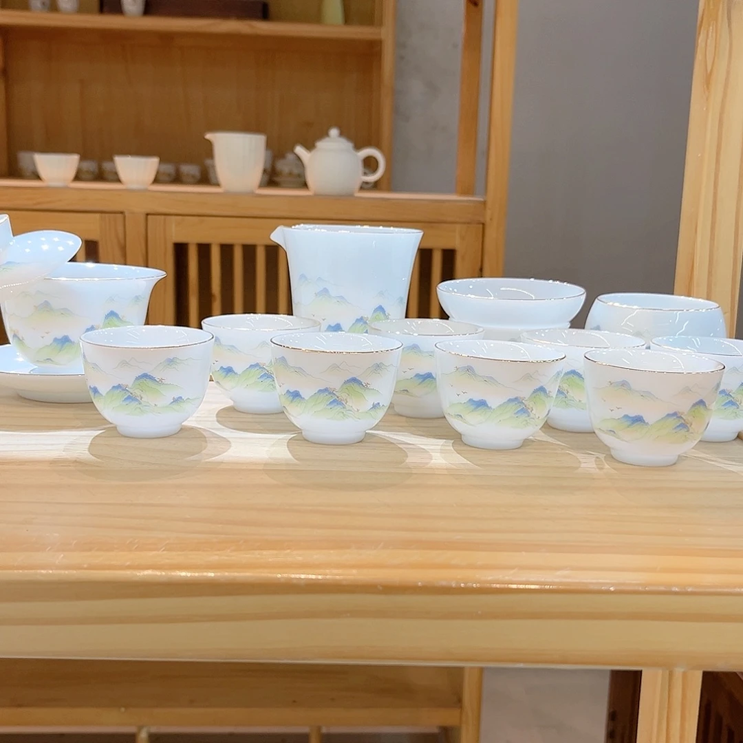 【御瓷斋】冰种玉瓷茶具套装