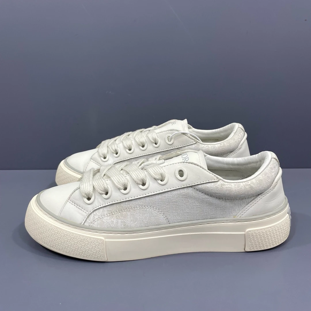 95新 DIOR/迪奥 42码 Dior迪奥 白色满印B33厚底板鞋 休闲鞋