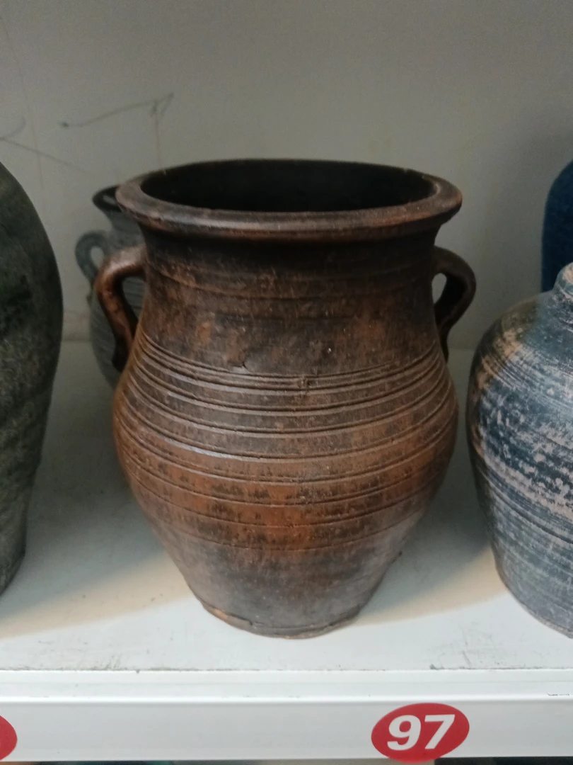 中式复古陶土花盆多肉绿植创意粗陶罐花器