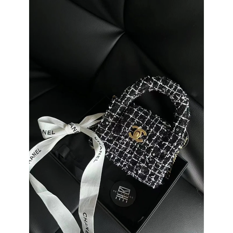 99新 Chanel/香奈儿  粗花呢24p mini kelly 包 12cm 7248424