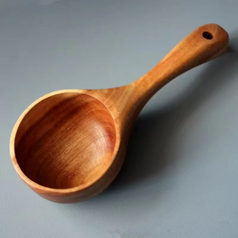 创意韩国吃播干饭大碗汤勺料理木瓢粥碗日式家用米瓢量勺淋浴水瓢