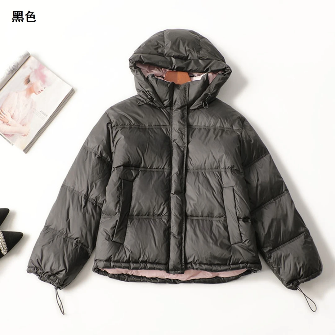 245086冬中长款长袖连帽羽绒服短款冬季