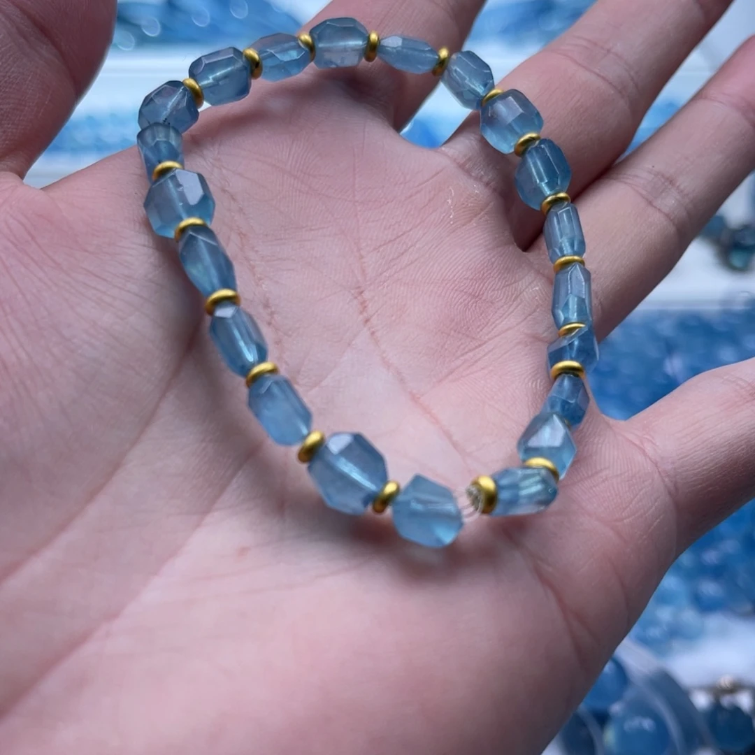 海蓝宝石未镶嵌手串