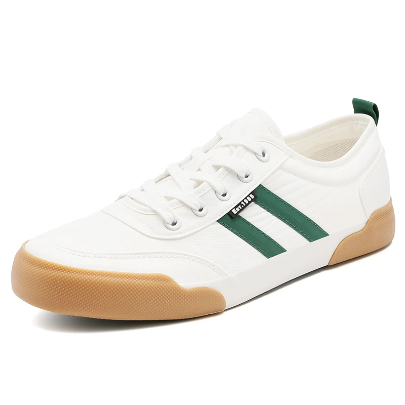 25152 潮流时尚透气小白鞋男鞋休闲运动春季薄款系带透气帆布鞋男