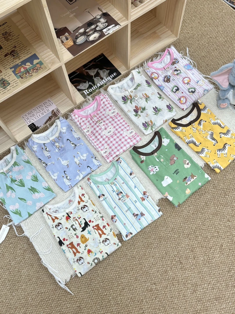 [稳稳家kids~]    竹纤维提花网眼爬服/套装