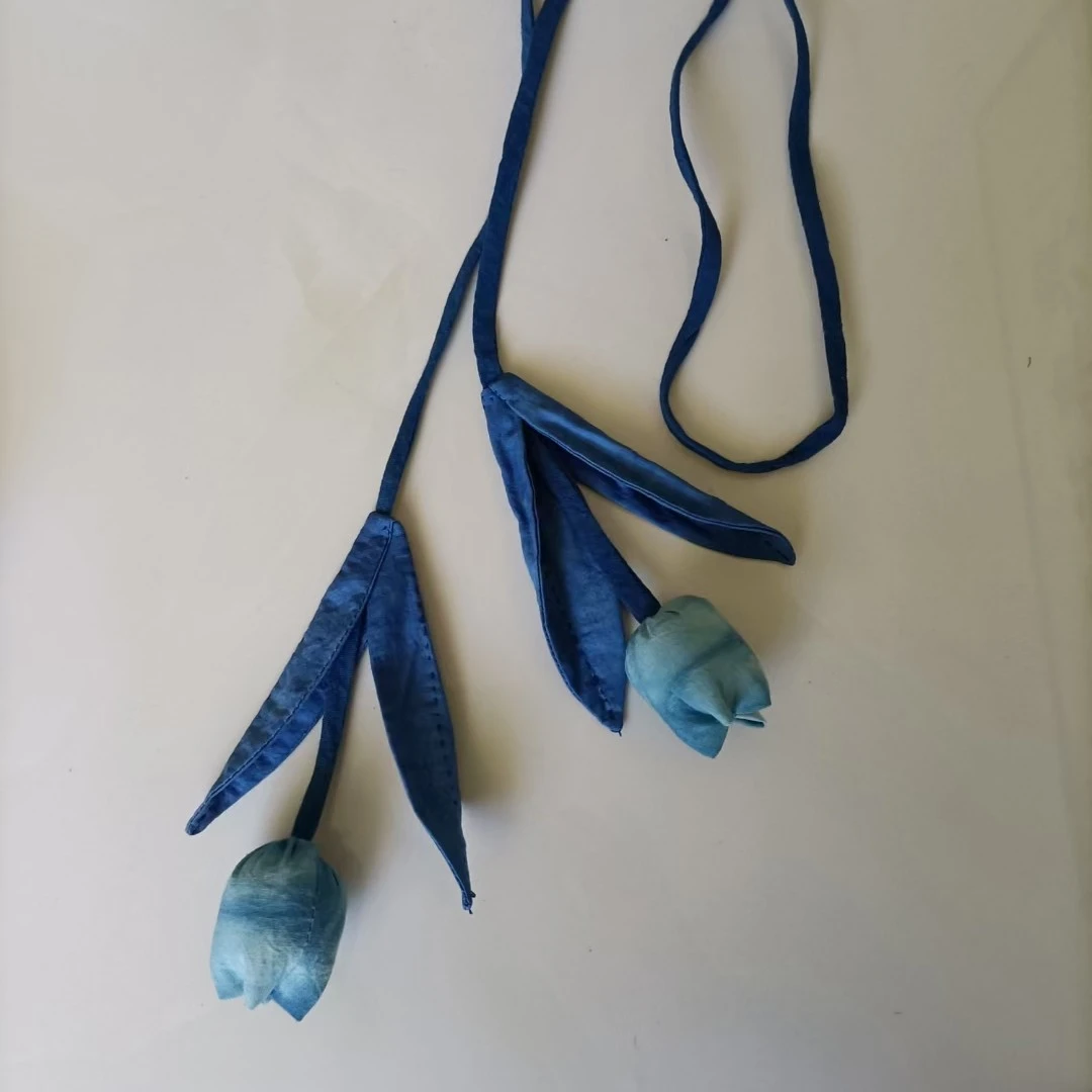 许静手作——布艺郁金香，雏菊，马蹄莲腰链，项链，挂件成品，