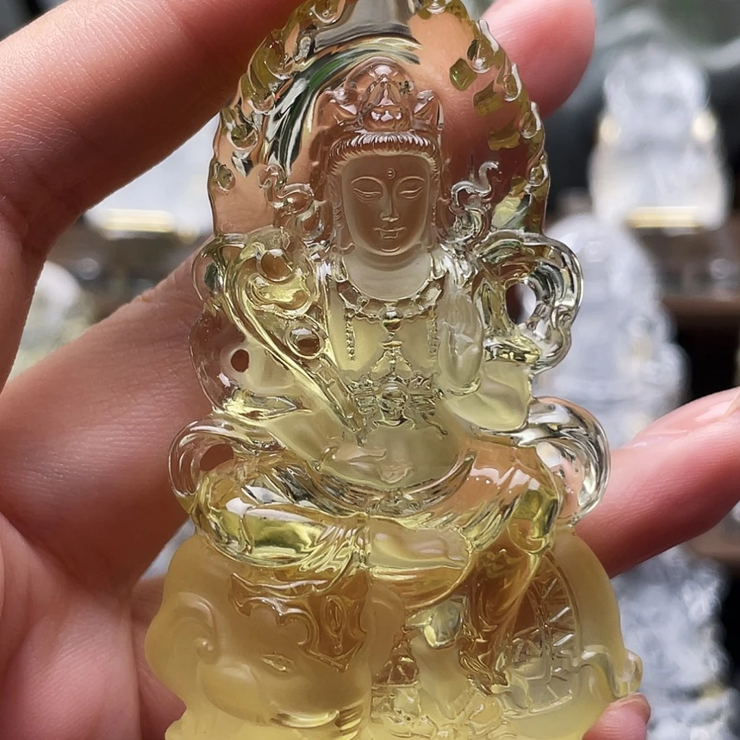 有***部未镶嵌颈饰黄晶普贤
