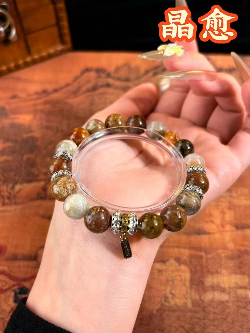 杂石叠镯·复古调｜腕间彩纹 浸在木盒的暖光里94